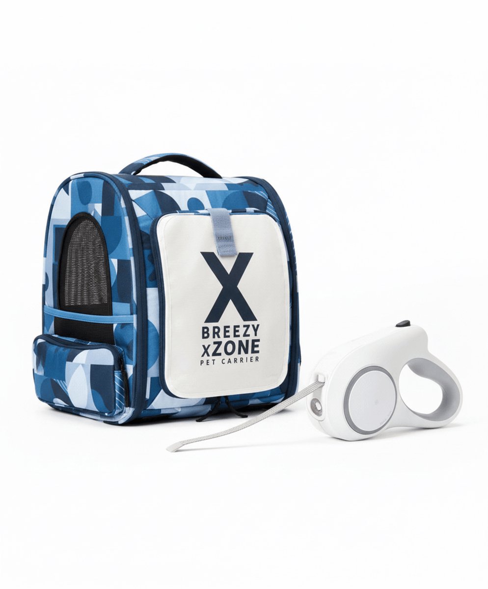 Petkit - Breezy xZone Pet Carrier-Blue & Petkit - Go Shine - Hondenriemen