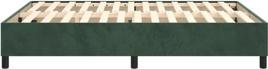 vidaXL Cadre à sommier tapissier Velours Vert foncé 140x190 cm - Cadre de lit à sommier tapissier - Cadres de lit à sommier tapissier - Lit - Meubles de chambre