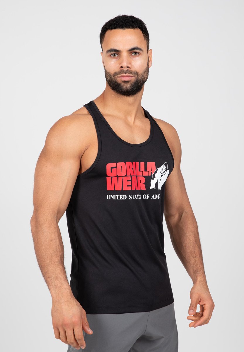 Gorilla Wear Classic Training Tank Top - Sportshirt - Zwart - 4XL