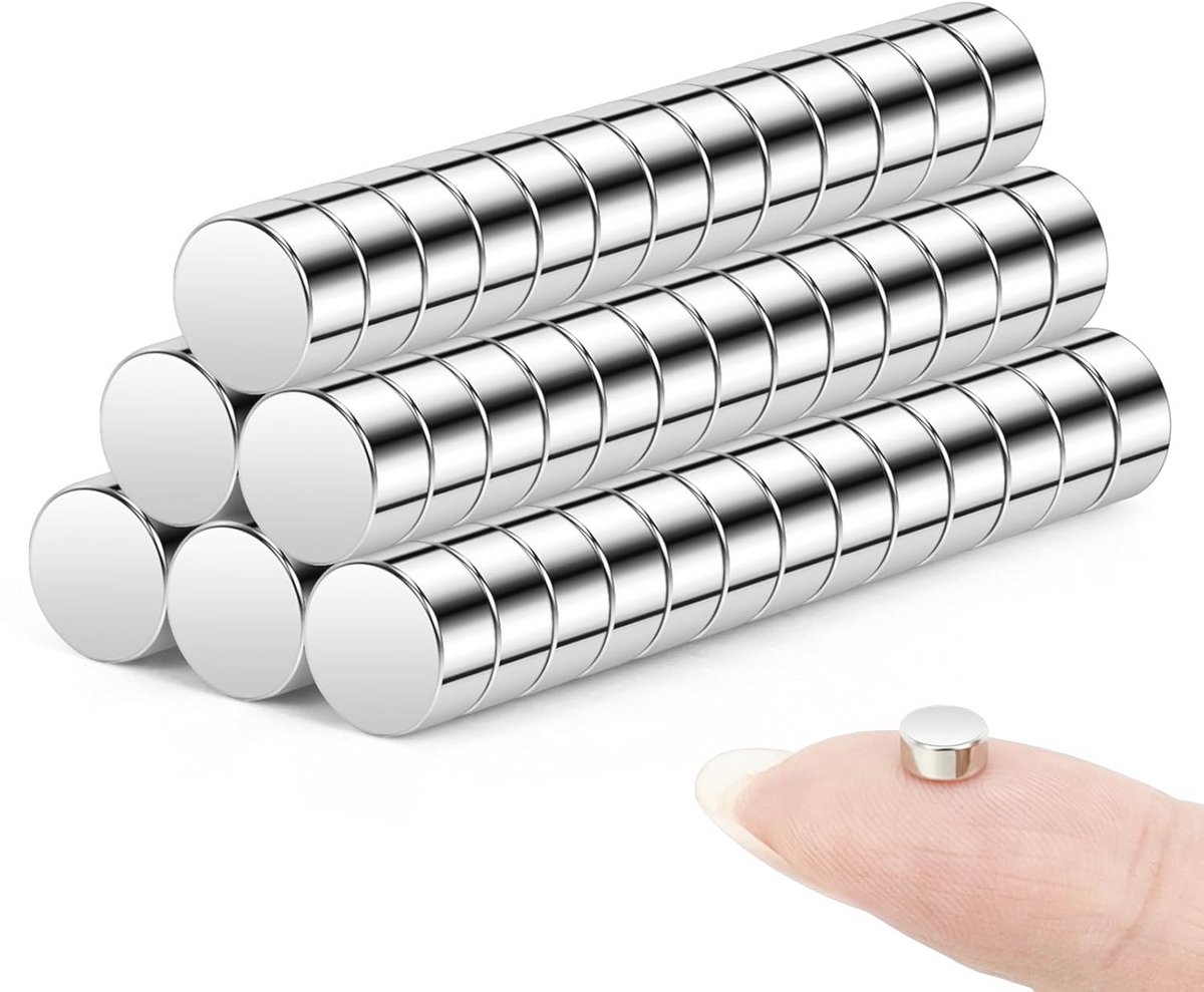 Sterke 6 x 3 mm Neodymium Magneten - 80 Stuks Mini Magneten voor Koelkast, DIY en Kantoor