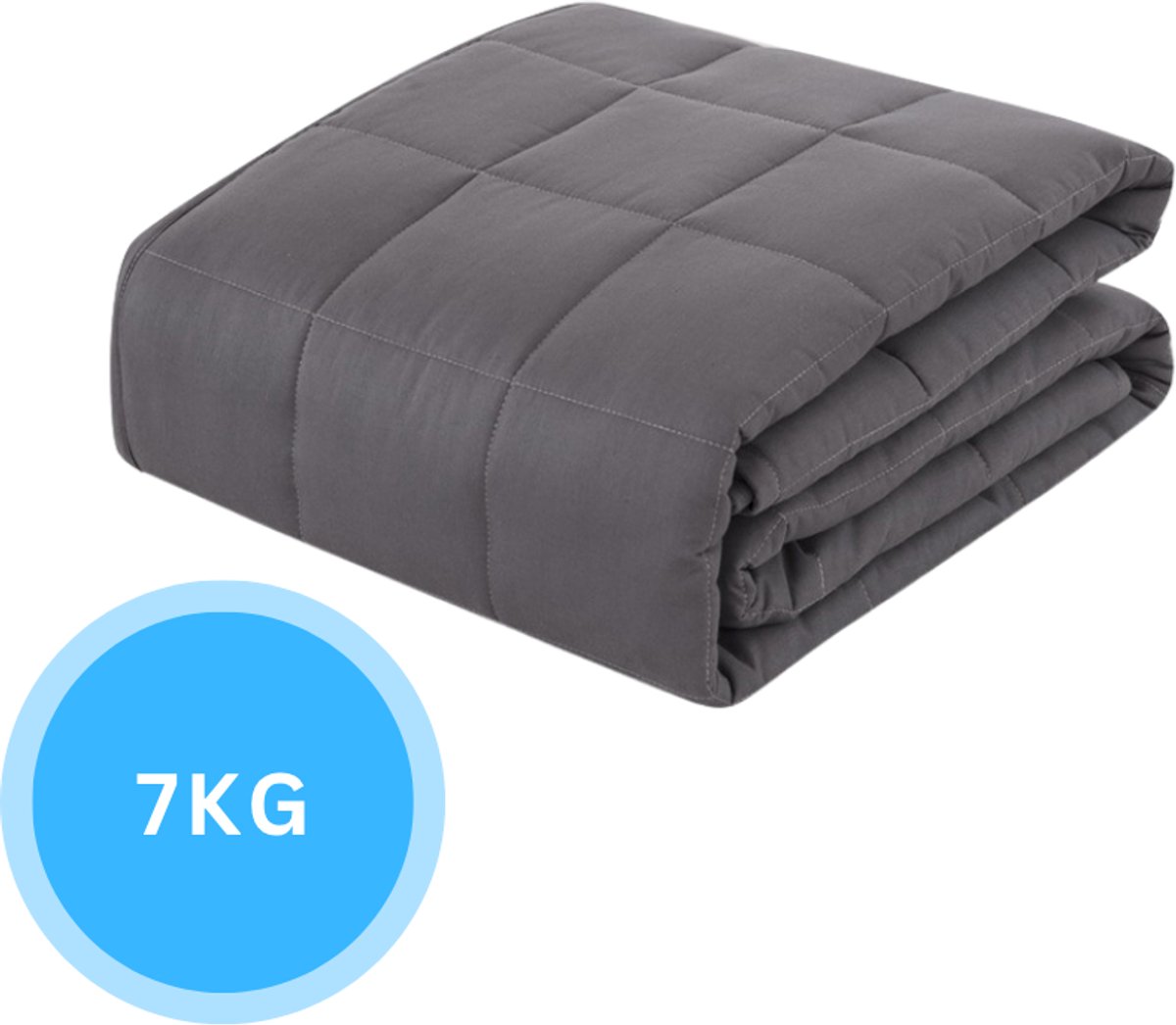Livista Verzwaringsdeken 7 kg – 155x200 cm – Zacht & Ademend – Grijs-Zwart – Voor Volwassenen
