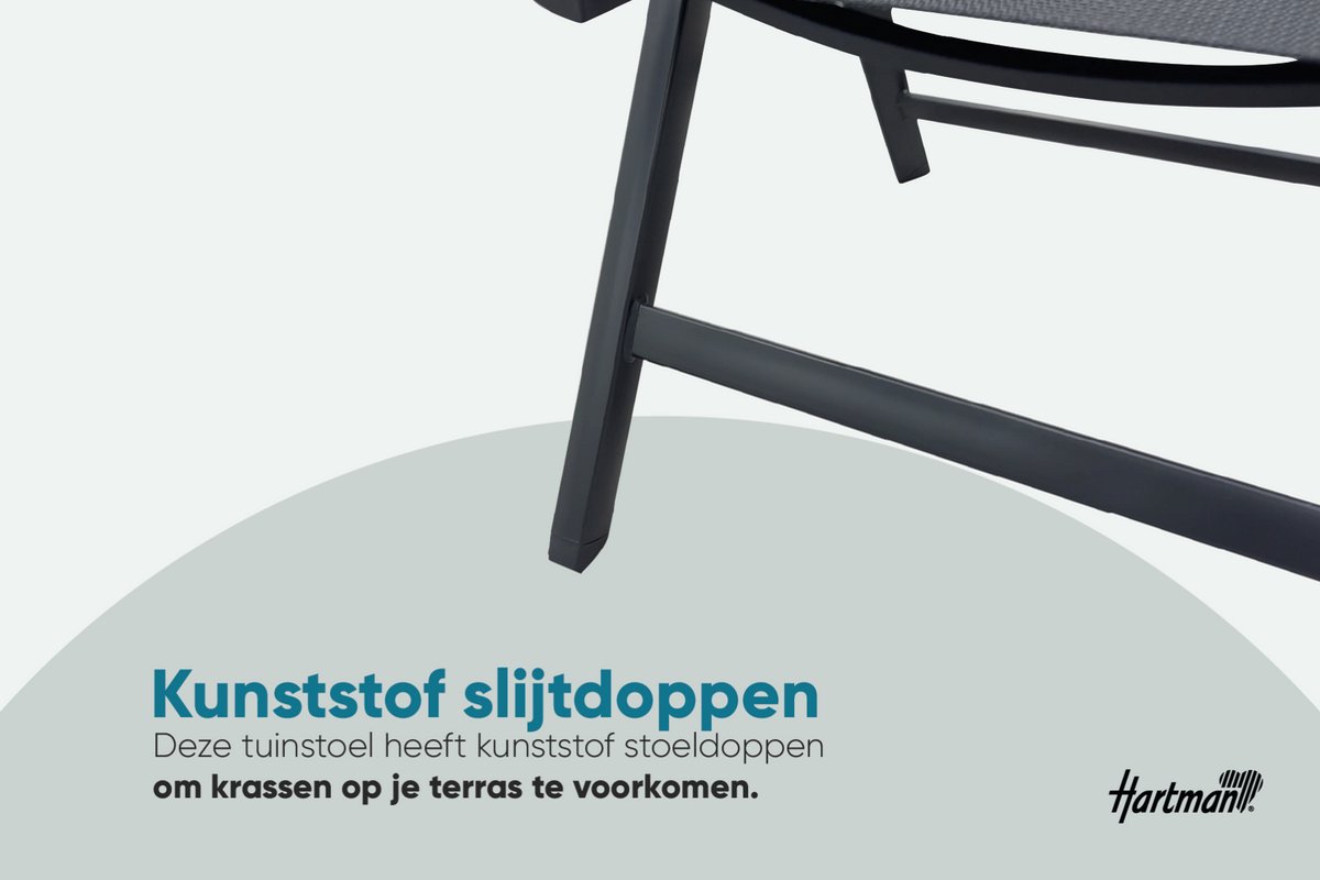 Hartman Napoli verstelbare tuinstoel Antraciet - Comfort thumbnail 7
