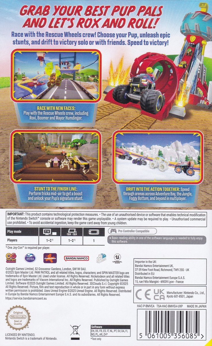 Paw Patrol: Rescue Wheels - Championship (Switch)