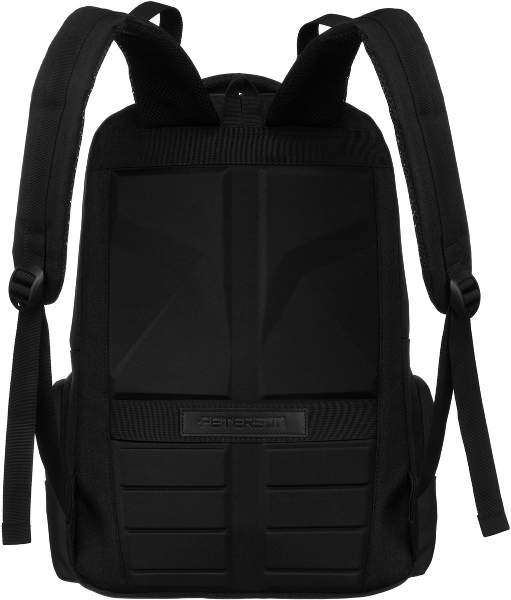 Peterson Business - Laptop Rugzak 15.6 Inch - Reisrugzak met Handvat - 2 Compartimenten - Zwart