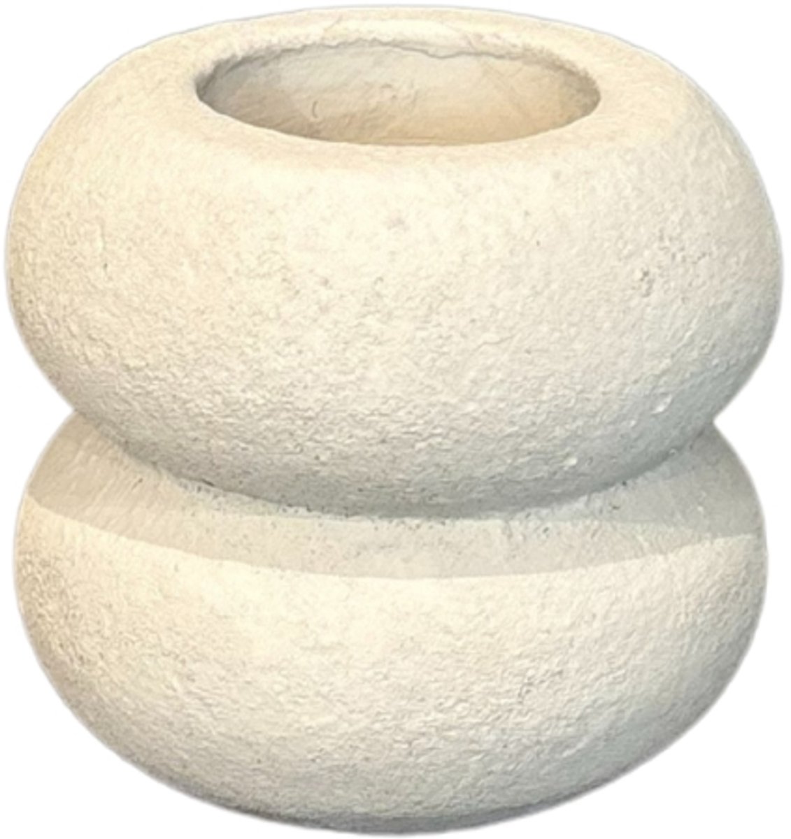 STILL - Waxinelichthouder – Theelicht – Rond – Dubbel - 10×8 cm – Beige