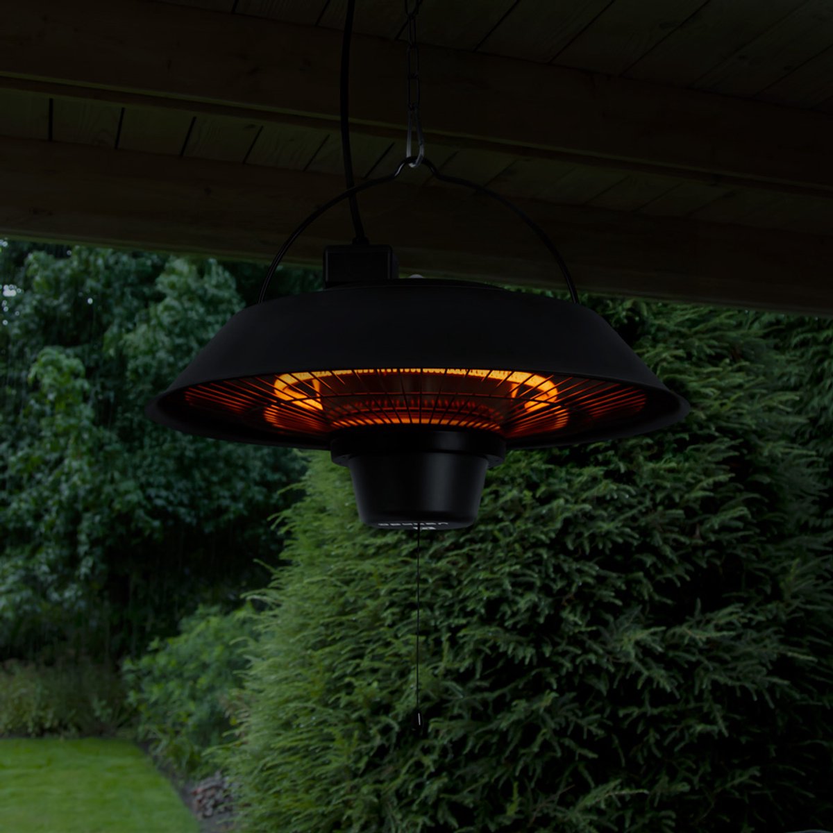 VONROC Sfeervolle terrasverwarmer – Heater Ustica – Infrarood – 1500W - Hoog rendement – Carbonfiberlamp – foto 5