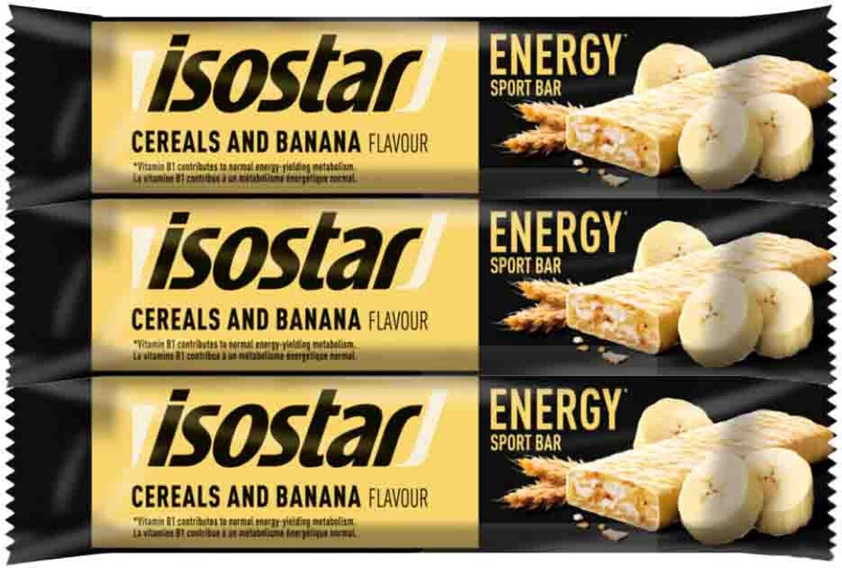 Isostar High Energy Sportreep Banaan - 3 x 40 gr - Voordeelverpakking