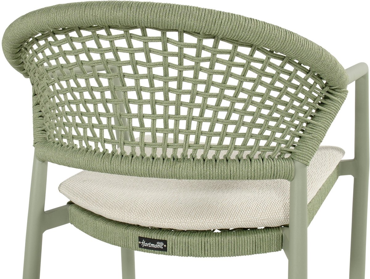 Hartman Taragona chaise de jardin empilable rope dining - Soft Green