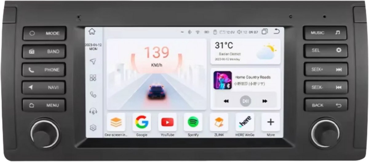 Autoradio met bluetooth - Carplay - Voor BMW X5 E53/ E39/ M5 (1996-2003) - Geschikt voor Apple en Android - Stereo - Navigatie - Navigatiesysteem auto - 8GB 128GB