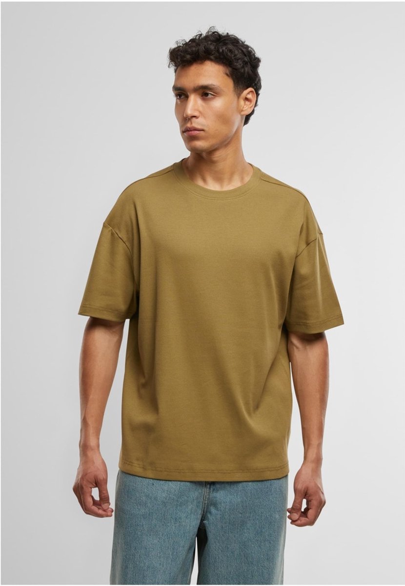 Urban Classics Rib Shortsleeve Heren Tshirt 4XL Olijfgroen