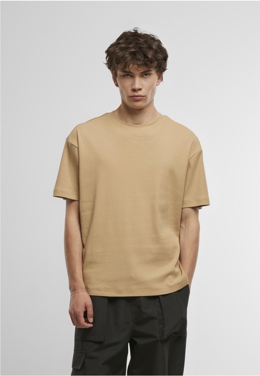 Urban Classics Rib Shortsleeve Heren Tshirt L Beige