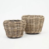 ROLMZJX Zelfbewaterende potten voor planten, set van 3, 20/15/12 cm, potten voor buiten