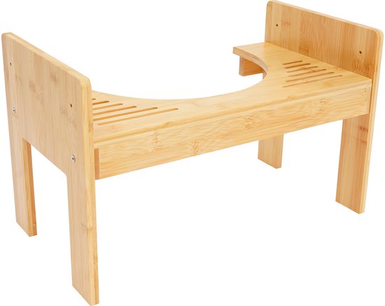Bamboe Potty Kruk Badkamer 17,8 cm Opvouwbaar, Squat Toiletkruk voor constipatie en opgeblazen gevoel, gemakkelijk schoon te maken en antislip potje gereedschap