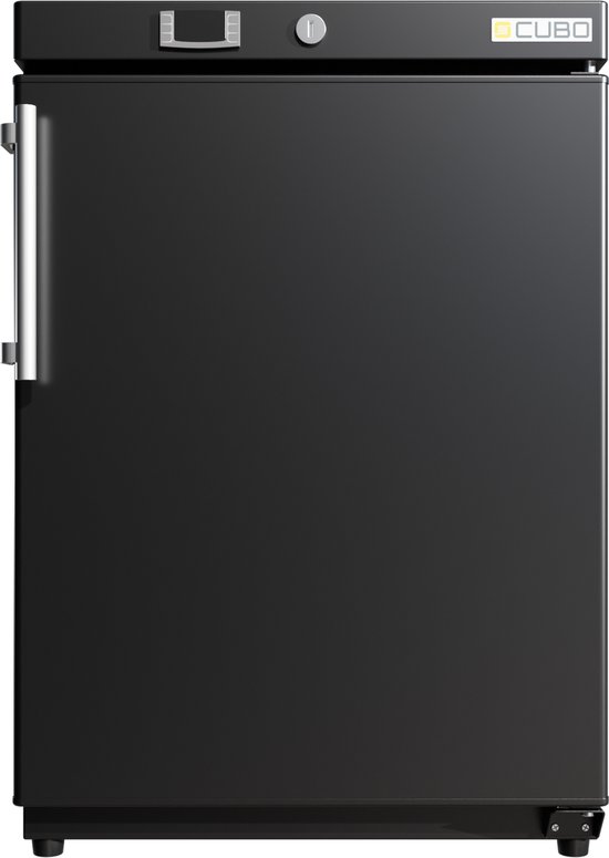 Cubo Horeca Vriezer 110L - Zwart met LED-verlichting - 1 deur met 3 planken - Energiezuinig - CS-BF200V