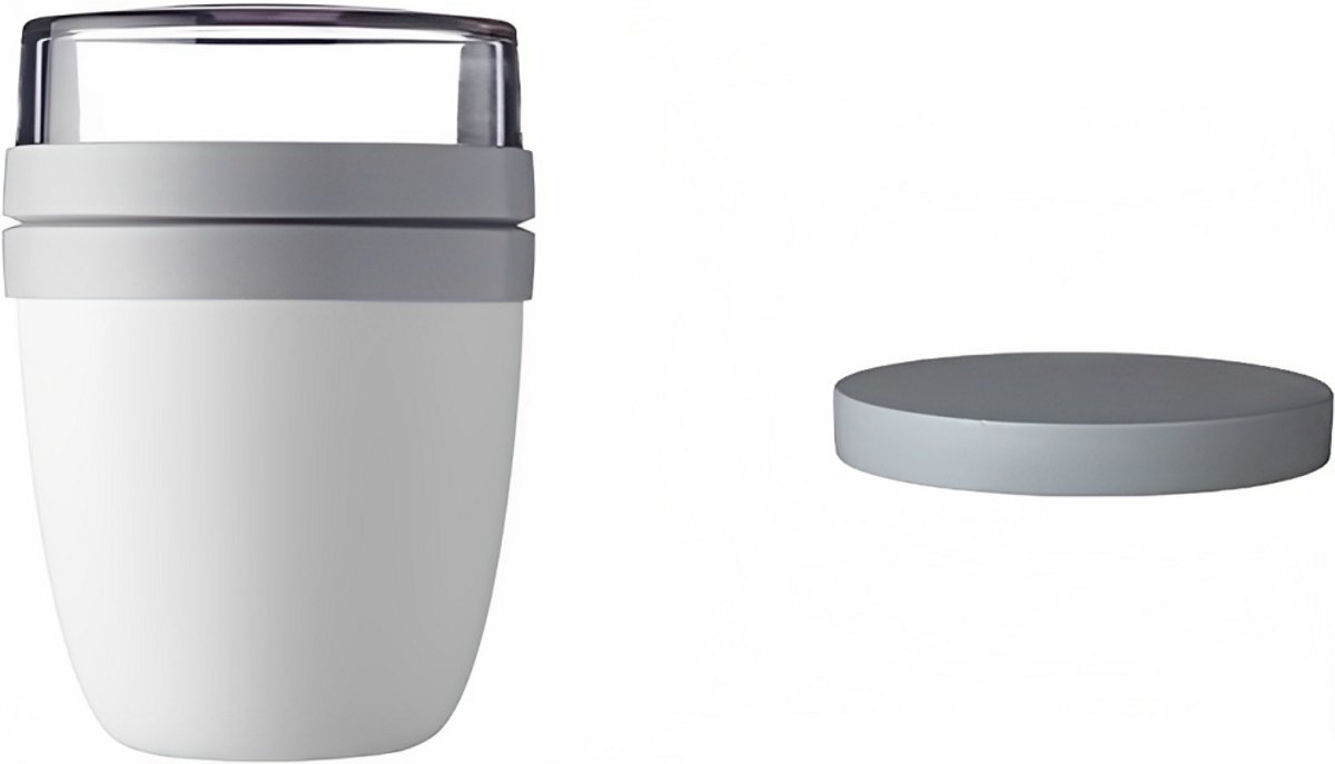 Home & Marker - Lunchpot To Go - 700ml - Yoghurt Beker Muesli - 2 Compartimenten - Lekvrij - BPA Vrij - Lunchbox Lunchbeker - Soepbeker - Meeneem - Wit - BREAKPOT