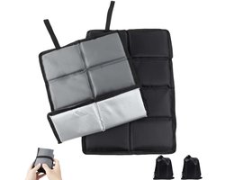 Geïsoleerde Opvouwbare Zitmat - Opvouwbaar Zitmatje - Extra Groot En Waterafstotend - 2 Stuks - Voor Buiten Activiteiten Grijs