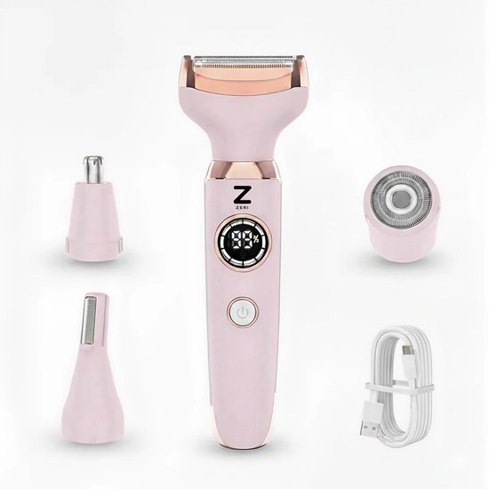 Ladyshave voor Vrouwen 4 in 1 - Scheerapparaat Dames - Neustrimmer - Bikinitrimmer - Trimmer Vrouw - Zeri