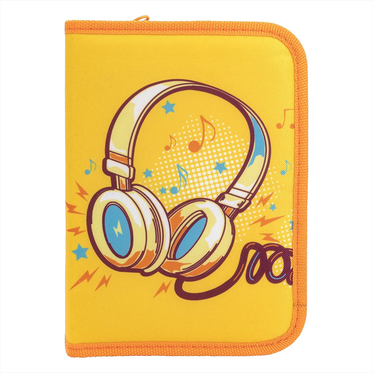 IMPERATORIS® Etui/Pennenzak - Voor Jongens, Meisjes en Kinderen - Voor School Spullen - 14 driehoekige kleurpotloden, HB-potlood, - 28 stuks, oranje - 19.5 x 13.5 x 3.5 cm