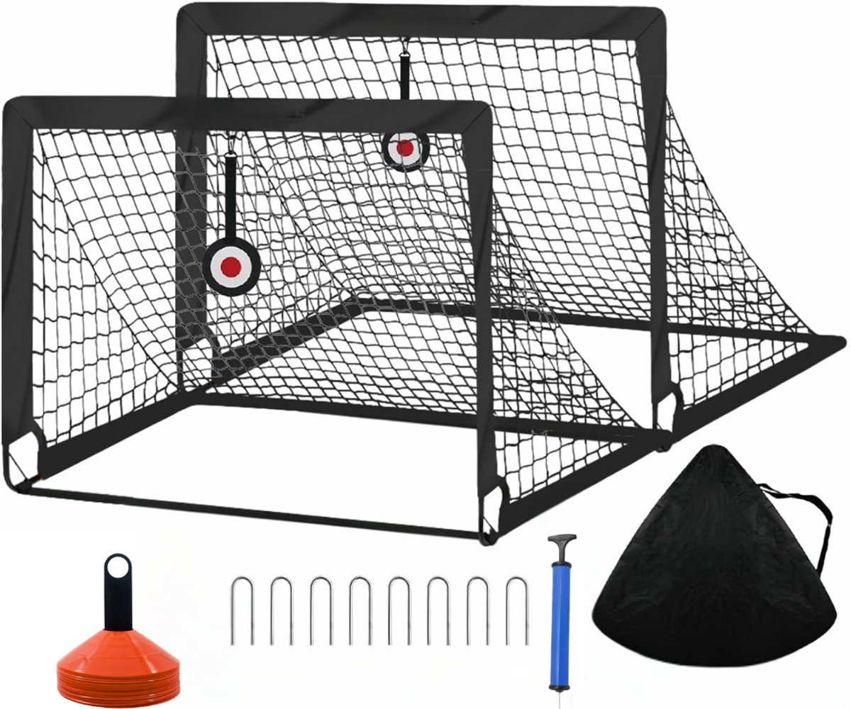 Luumuu® Voetbaldoeltjes Set van 2 - Voetbaldoel voor Kinderen - Goals - Goaltjes - Doelen - Voetbal Speelset - Trainingsmateriaal