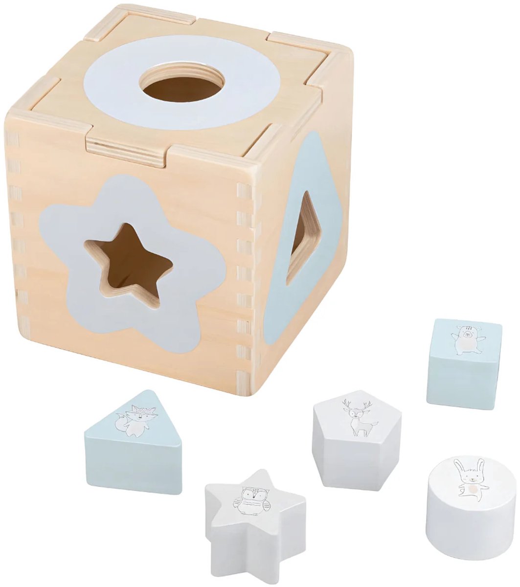 Playtive Houten Vormstoof Blauw - Leerzaam Speelgoed Vanaf 1 jaar - Hout - Duurzaam