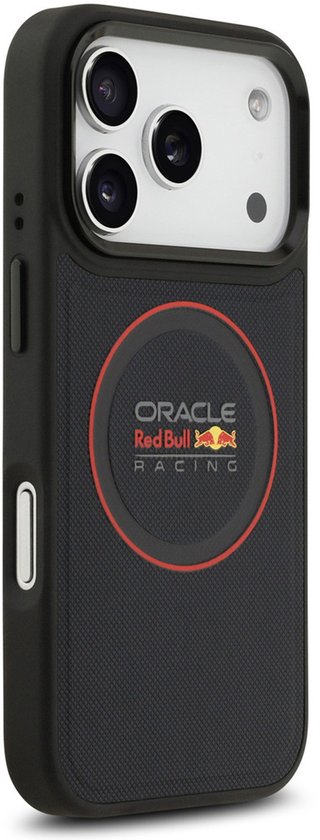 Coque arrière Red Bull Racing pour iPhone 17 Pro - MagSafe - Cuir PU maillé - Bleu marine