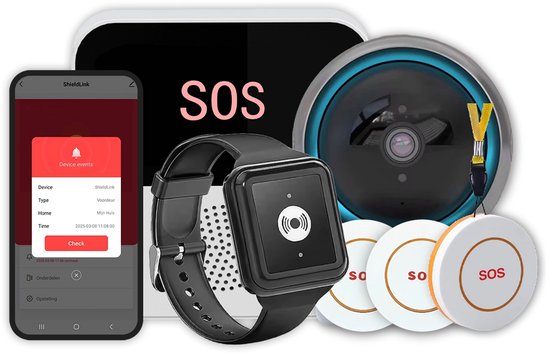 LifeLink® Pro– Alarmknop voor ouderen - Alarm horloge ouderen - Werkt op WIFI - Gebruiksvriendelijk - Alarmsysteem