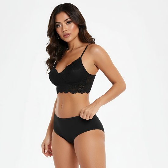 Sous-vêtements menstruels - Taille L - Zwart - Slips menstruels - sous-vêtements menstruels - sous-vêtements femme - Incontinence - Lavable