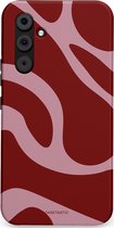 Étui Casetastic Convenant pour Samsung A54 (5G) - Étui Duo-layer Protecteur Élégant - Framboises Roses Rouges Blobs