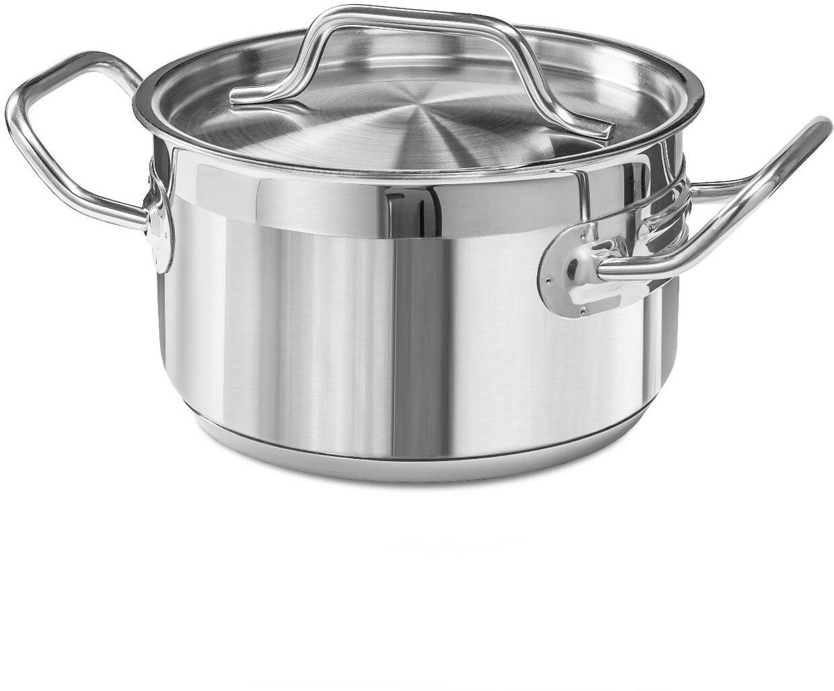 Forgast Kookpan RVS 1,9L met Deksel - Professioneel Gebruik