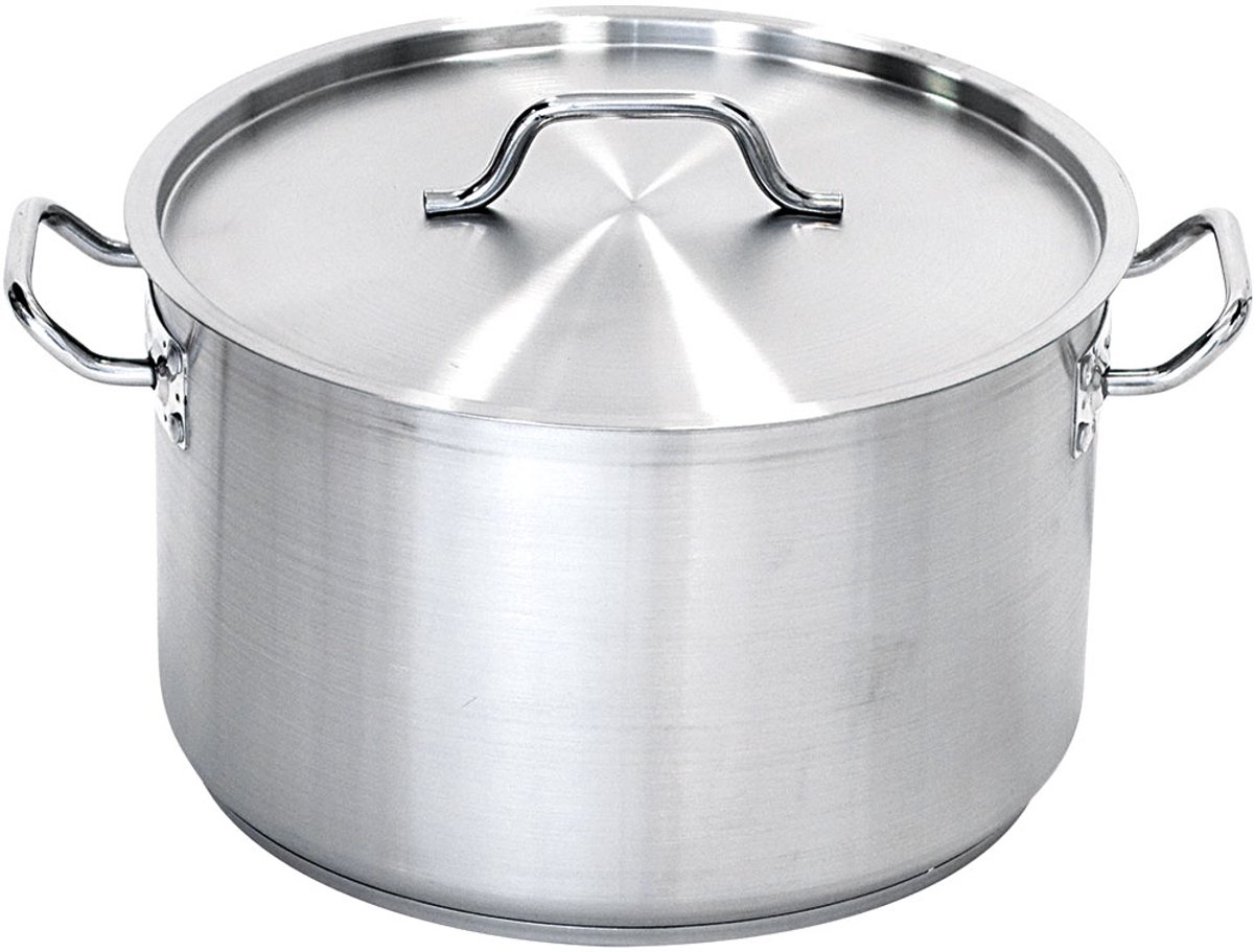 Stalen Kookpan met Deksel - 24 cm - 7.2L - Profi Lijn
