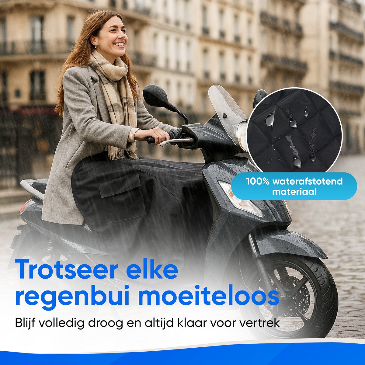 Solud® Scooter Beenkleed - Beenkleed scooter - Universeel Beenkleed - Beenkleden geschikt voor alle scooters - Beenwarmer winddicht- Scootmobiel beenkleed waterdicht - Scooter deken – foto 2