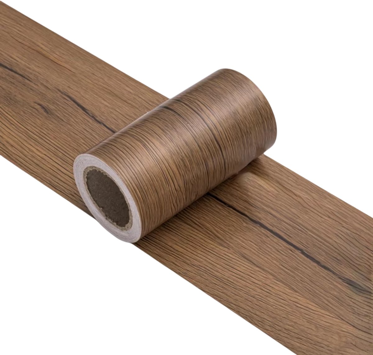 Zelfklevende Houtnerf Deurkozijn Folie 5M – Decoratieve Plint & Muurstickers, Houtfolie voor Keukens, Meubels, Werkbladen, Wanden en Renovatie- bruin