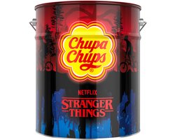 Chupa Chups Stranger Things Tin - Snoep - aardbei, appel, ananas, framboos, cola, aardbei-room en vanille - 1x120stuks Image
