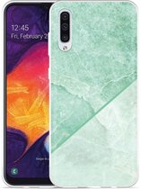 Galaxy A50 Hoesje Green Marble - Designed by Cazy