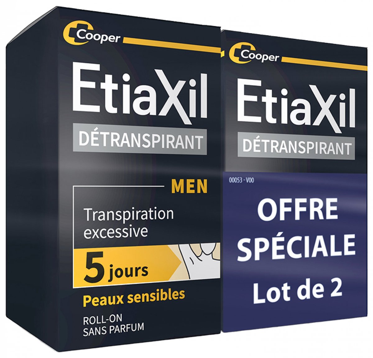 Etiaxil Detranspirant Mannen Gevoelige Huid Roll-On Set 2 x 15 ml