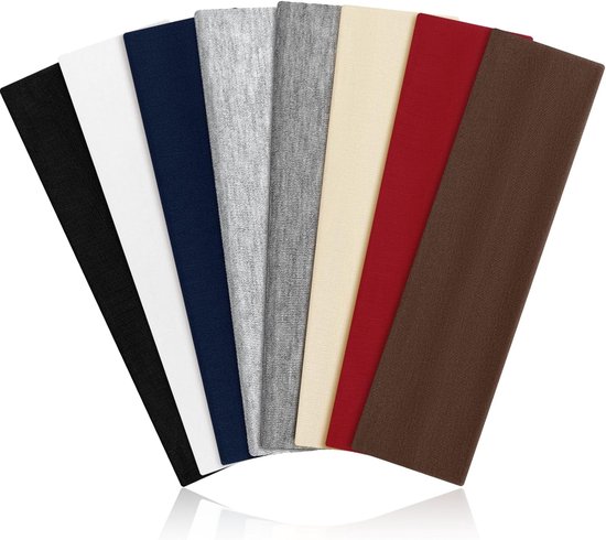 7 x Hoofdband dames -geschikt voor hardlopen, sport, yoga, elastisch（20x 4.5CM）