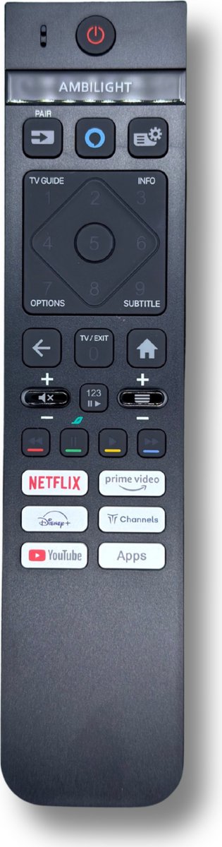 Vervangende afstandsbediening geschikt voor Philips Smart TV - Met Amazon Alexa toets