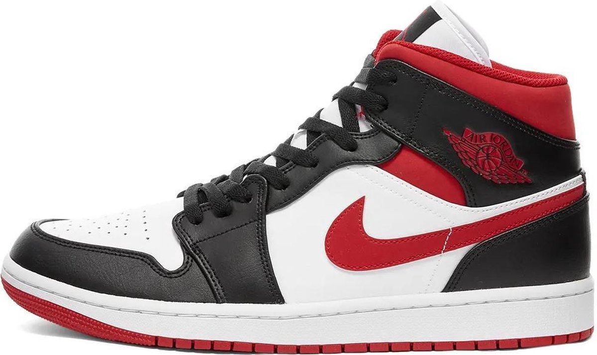 Nike Air Jordan 1 Mid Wit/Zwart/Rood