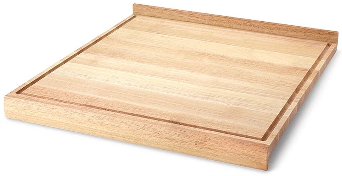 Continenta aanrechtplank met sapgeul 49x42.5cm rubberhout *
