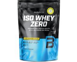 BioTech USA BioTechUSA Iso Whey Zero Premium wei-eiwitisolaat Grasgevoerd Enzymvrij Suiker- en glutenvrij, 454 g, Citroen Cheesecake
