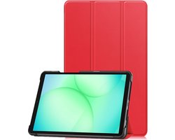 Hoesje Geschikt voor Samsung Galaxy Tab A11 Plus / A9 Plus - Dun & Stevig - Trifold Bookcase - Hard Cover - Hardcover Book Case - Tablet Hoes - Rood