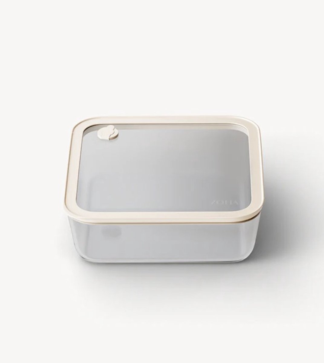 Zoha Vershoudbak Vierkant 1940 ml – Glas – Luchtdicht – BPA-vrij – Beige-Transparant