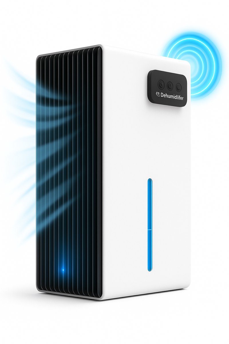 AG Luchtontvochtiger - Luchtreiniger - Dehumidifier - Grote watertank 2.5L capaciteit, 800ml/D ontvochtiging, 10-35m2 bereik -energiezuinig, verlichting 7 kleuren - Voor huis, kamer, badkamer & kelder