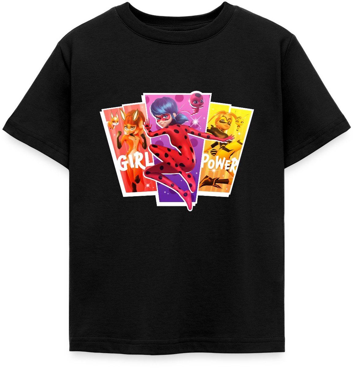 Miraculous Girl Power Ladybug Superheld T-Shirt Kinderen