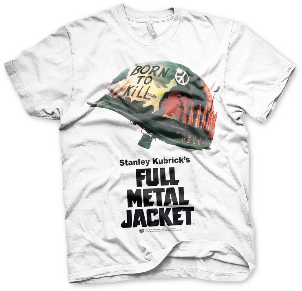 Full Metal Jacket FilmPoster T-Shirt S Wit
