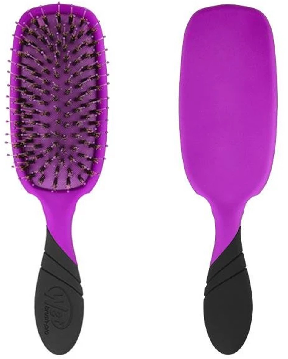 WetBrush PRO Shine Enhancer - Paarse Haarborstel - Verzorgende Borstel Met Intelliflex® Technologie - Ideaal Voor Nat En Droog Haar - Ontwart Zonder Haarbreuk - Voor Natuurlijk Glanzend Haar - Geschikt Voor Elk Haartype - Lichtgewicht Design