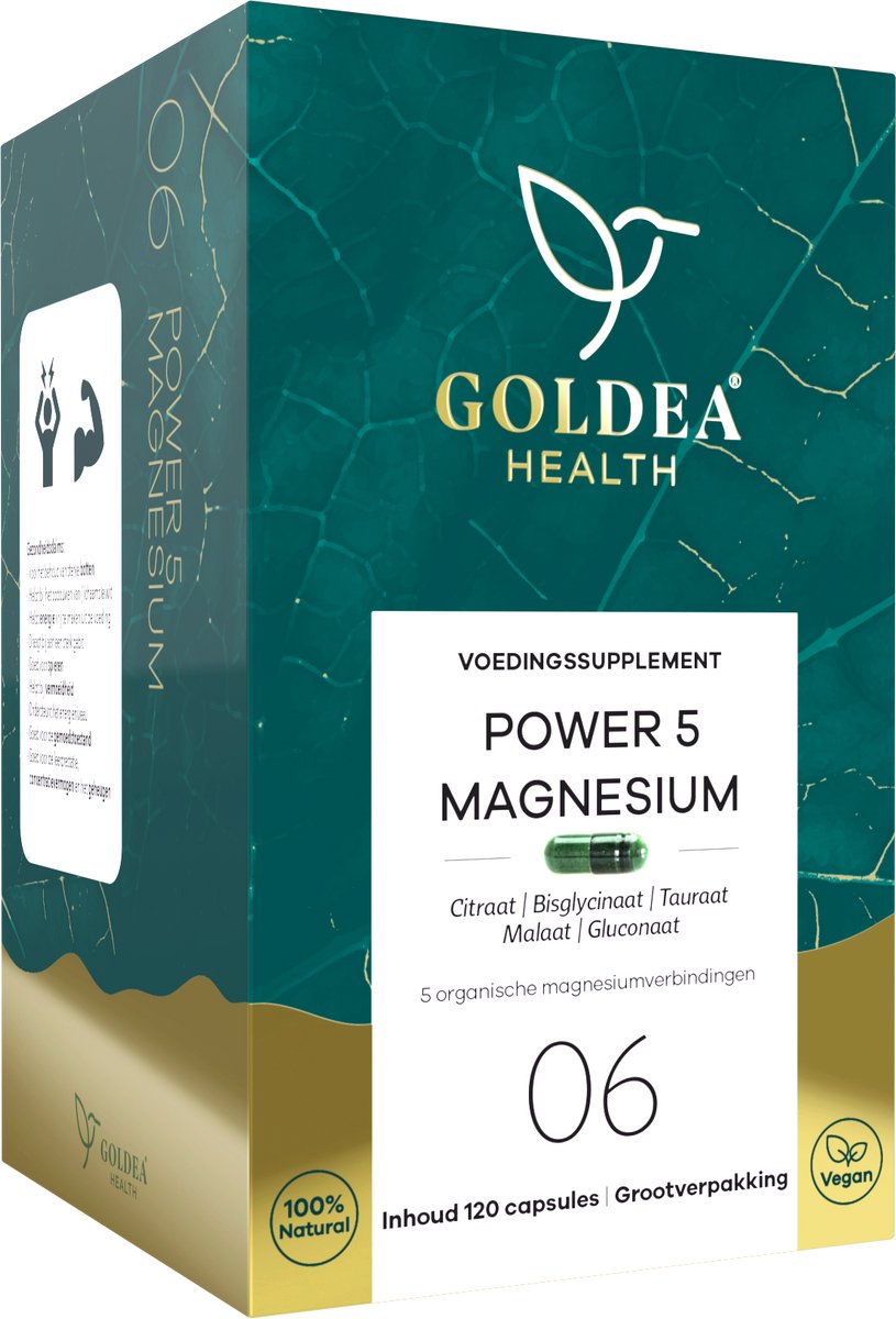 Goldea Health - Power 5 Magnesium - 120 Caps