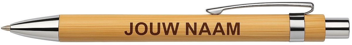 Gepersonaliseerde Bamboe pen- Graveren-Blauwe inkt - Gepersonaliseerd Cadeau - De Ideale Balpen met Gravering - Cadeau voor Hem of Haar - Geschenk Mannen - Verjaardagscadeau Vrouwen - Cadeauopnaam - Pen Gegrafeerd Voor Vriend en Vriendin-Pen met naam