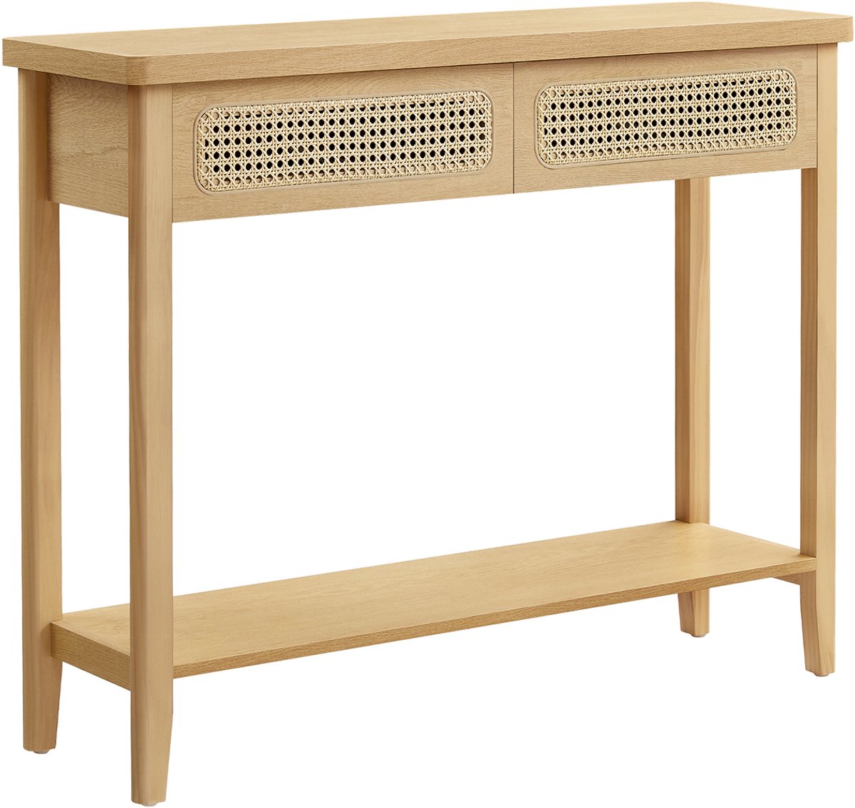Consoletafel – 2 lades – Boho-stijl – Houtkleur