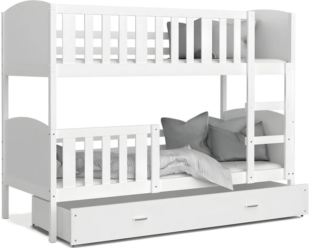 Viking Choice Stapelbed-kind-200x90cm-wit-inclusief matrassen
